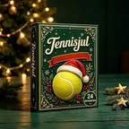 Tennisdekorationer i akryl med julemotiv