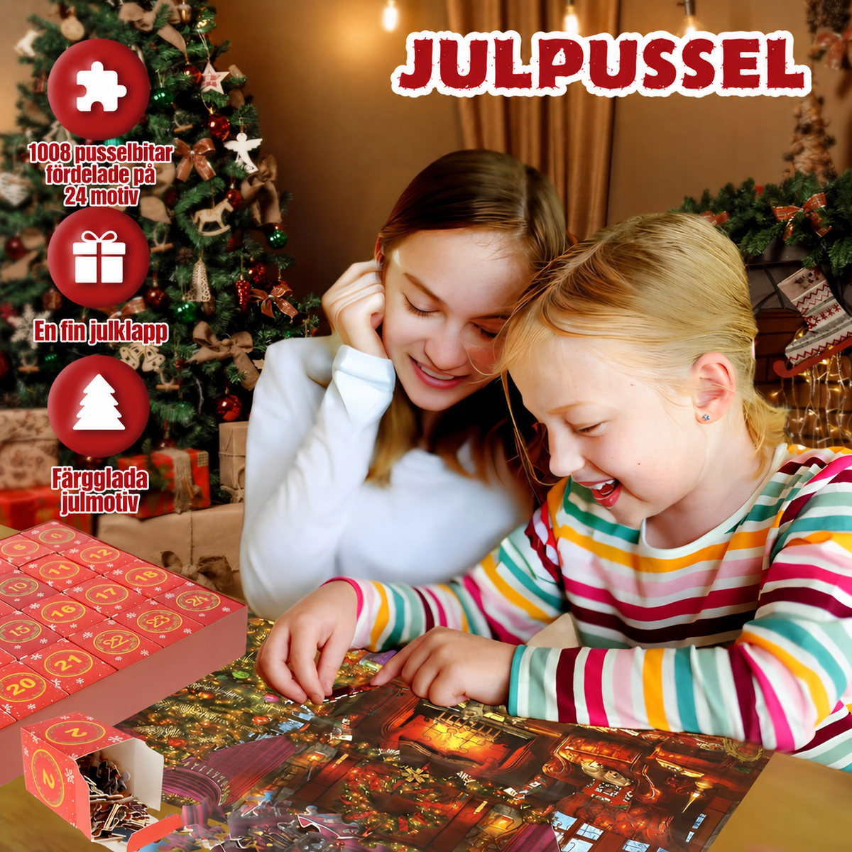 Julekalender med julepuslespil
