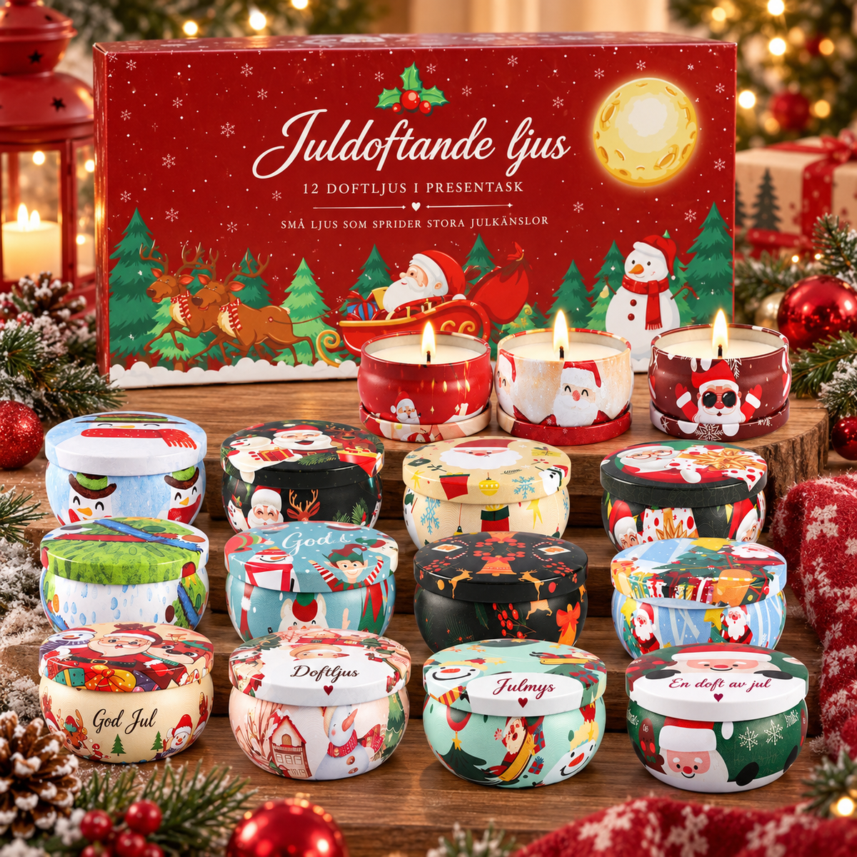 Julens Duftlys – 16-pak