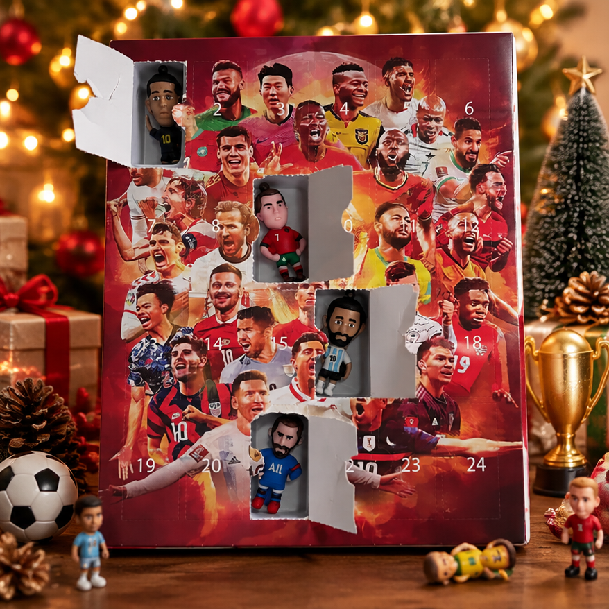 Fodboldjulekalender med 24 låger