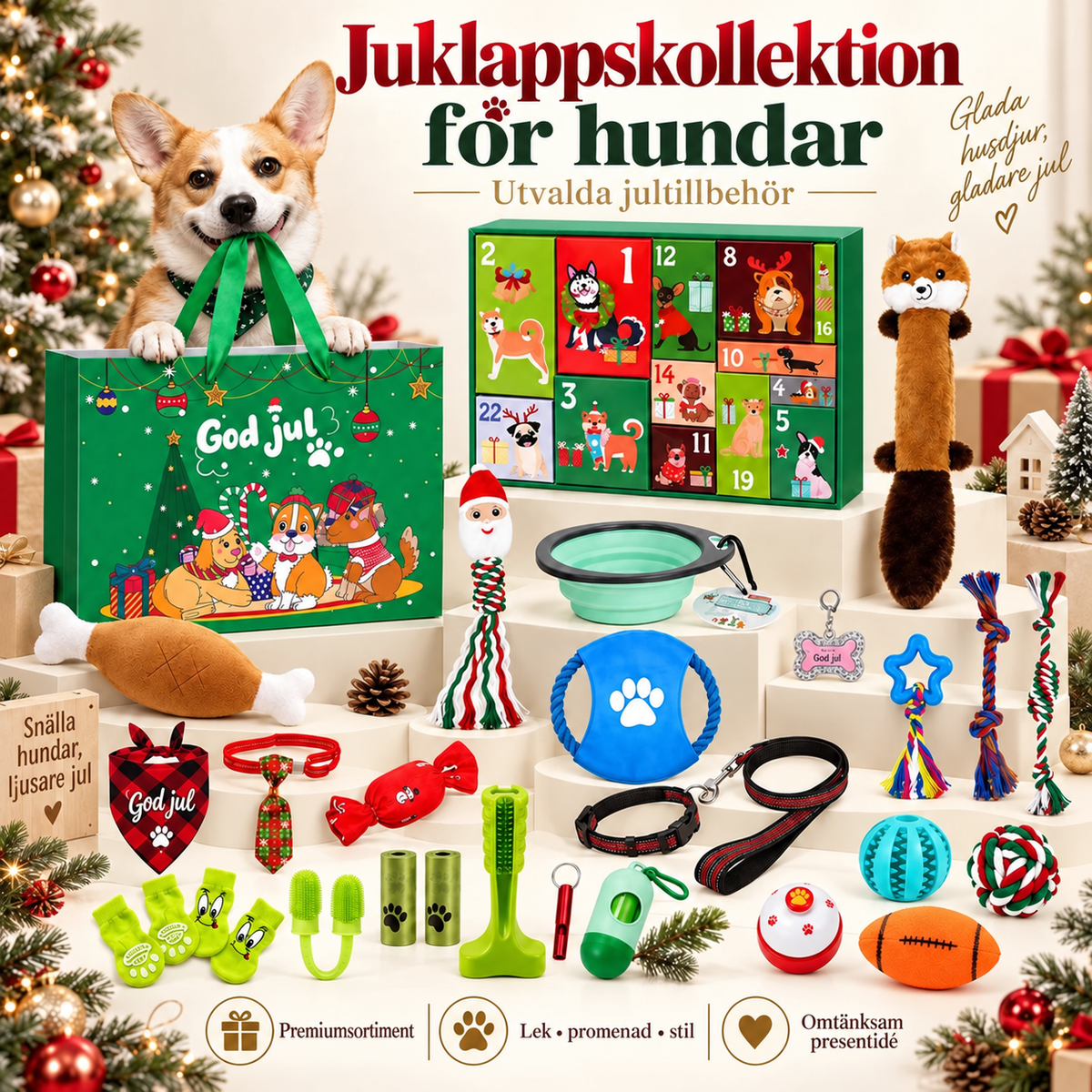 Julekalender med hundelegetøj