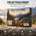 Friluftskalender – 24 stykker tilbehør til camping og vandring
